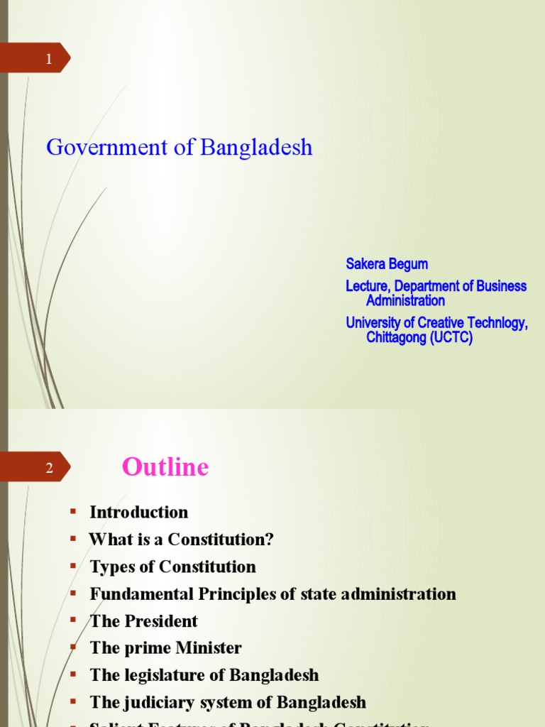 Salient Features of Bangladesh Constitution | PDF | Constitution ...