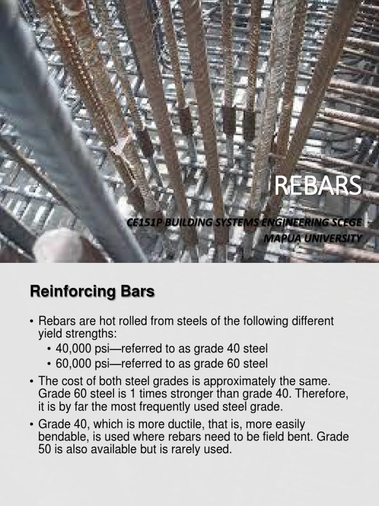 Understanding Rebars in Construction | PDF | Strength Of Materials | Metals