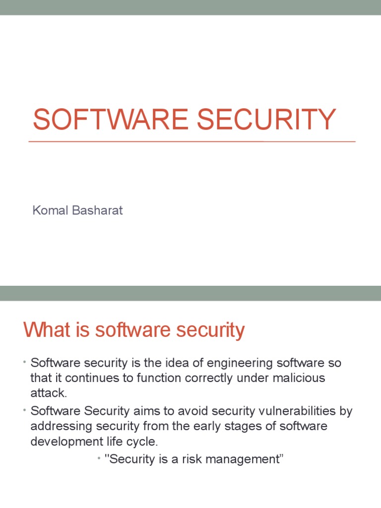 Software Security: Komal Basharat | PDF | Malware | Vulnerability ...