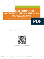 Modern Computer Architecture Solution by Rafiquzzaman 6dan6nyl