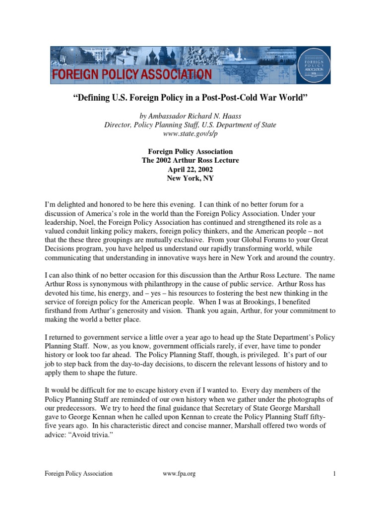 U.S. Foreign Policy Post-Cold War Analysis | PDF | Containment | Russia