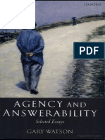 Gary Watson - Agency and Answerability_ Selected Essays (2004)