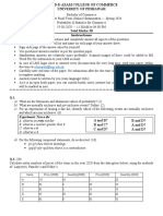 Total Marks: 50 Instructions: Rehmanali@uop - Edu.pk