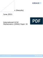 Mark Scheme (Results) June 2011: International GCSE Mathematics (4MA0) Paper 3H