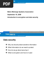 Metro Midrange Systems Association September 18, 2008 Introduction To Encryption and Data Security