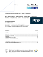 PCN Certification of Personnel Engaged in Ultrasonic Testing Using Phased Array Transducers