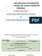 4 To Grado Formato Planeacion Curso Remedial MEX