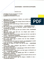 Exemplo exercício sobre orações resolvido