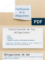 Clasificación de Las Obligaciones (Dar, Hacer, No Hacer)