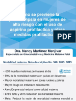 ¿Cómo Se Previene La Preeclampsia en Mujeres de Alto Riesgo Con El Uso de Aspirina Profiláctica y Otras Medidas Profilácticas?