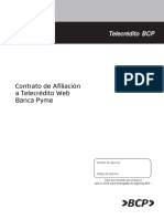 Contrato de Afiliación A Telecrédito Web Banca Pyme