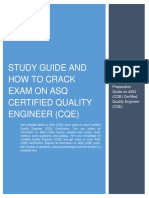 Study Guide and How To Crack Exam On Asq Certified Quality Engineer (Cqe)