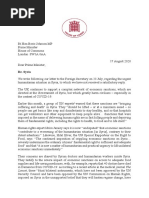 Lords Letter To Boris Johnson On Syria 2020.08.17