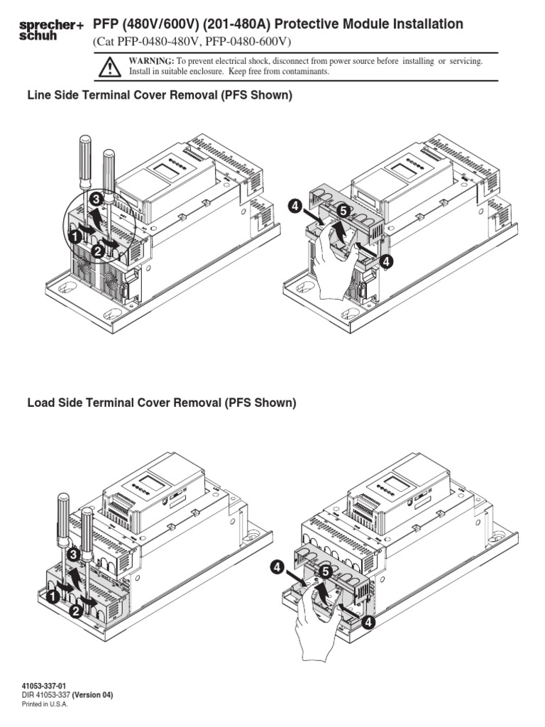 Terminal Cover Removal & Module Install Guide | PDF