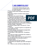 First Aid Embryology