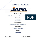 Tarea # 4 de Evaluacion de La Inteligencia Gricelis