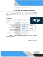 Certificado de Prácticas Pre-Profesionales: Año de La Lucha Contra La Corrupción y La Impunidad