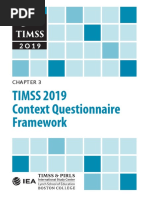 TIMSS 2019 Context Questionnaire Framework: International Study Center