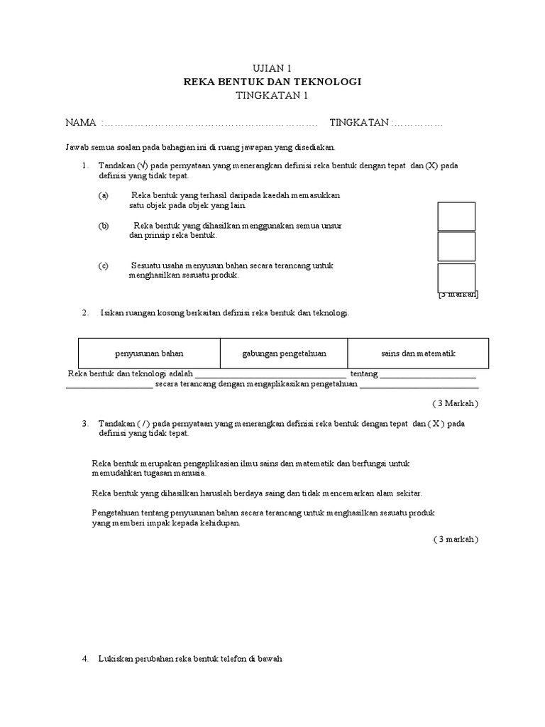 Ujian Mac Rbt Tingkatan 1 2 Pdf