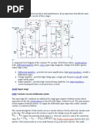 Current Mirrors Differential Amplifier Class A: Input Stage