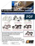 Solution Poly-Round Bearings in Polymer OR Stainless Housings
