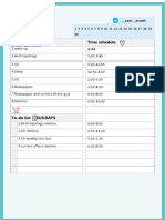 Daily Schedule: Important Time Time Schedule