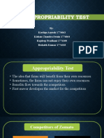 The Appropriability Test