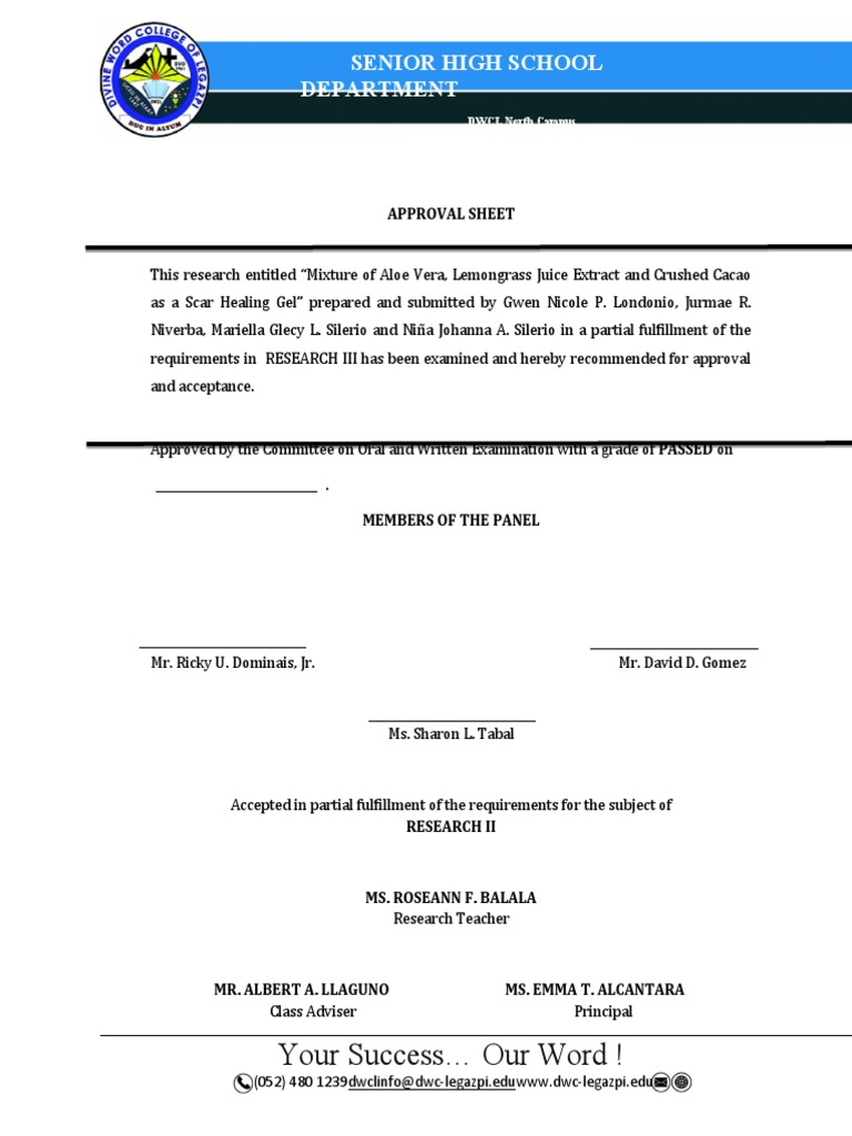 Editor's Panelist Results PDF Thesis Qualifications