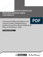 C08-Ebrs-12 - Ebr Secundaria Ingles - Forma 2 PDF