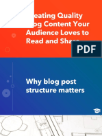LESSON Creating Quality Blog Content Your Audience Loves to Read and Share DECK