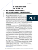 Indice de Germinacion Como Indicador de Madurez en Compost de Residuos de Incubacion