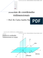 Sistemas de coordenadas tridimensionais cartesianas e polares