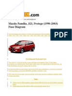 Mazda Familia, 323, Protege (1990-2003) Fuse Diagram: Fuse Box Diagrams, Fuse Layouts and Assignment