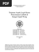 Download Tinjauan Aspek Legal Kasus Pencemaran Limbah di Sungai Gajah Wong by wrizky SN47314578 doc pdf