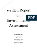 Written-Report-on-Environmental-Assessment Green PEACE