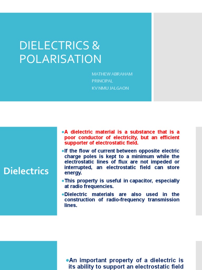 Dielectrics and Polarisation Explained | PDF | Dielectric | Dipole