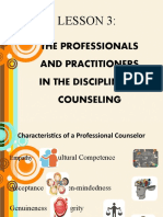 Professionals and Practitioners in Counseling