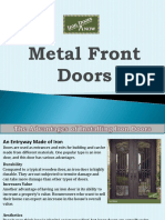 Durable Metal Front Doors Add Value & Beauty