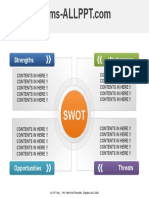 4 Color SWOT Diagrams PowerPoint Template