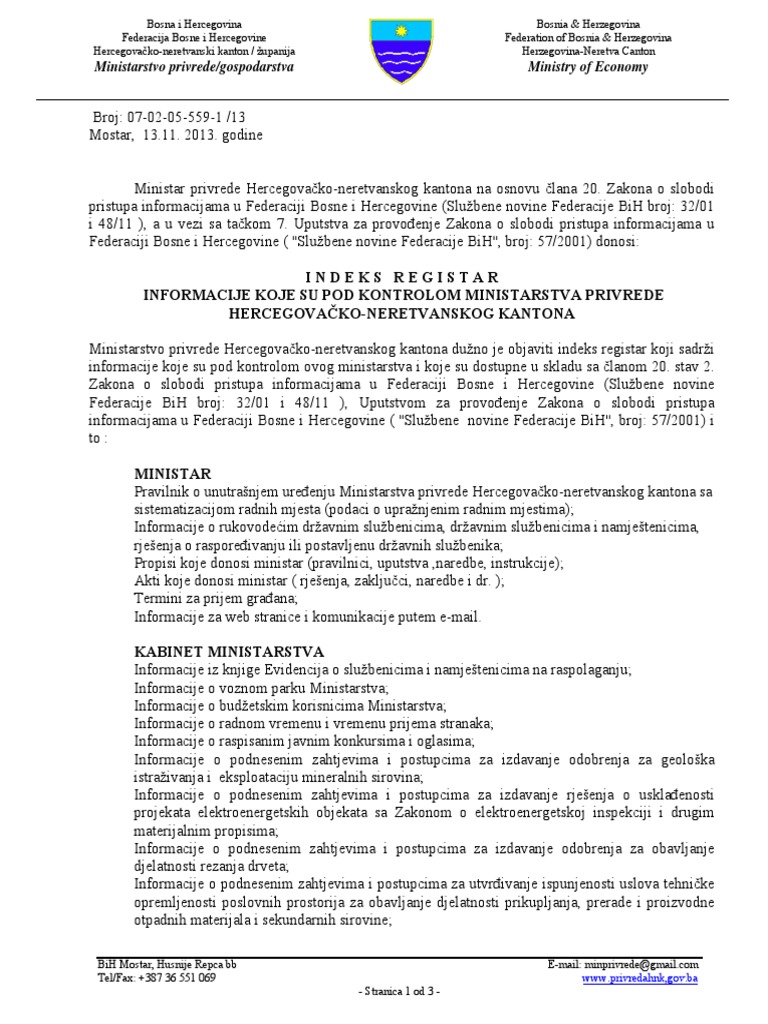 Indeks Registar PDF | PDF