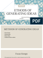 Methods of Generating Ideas: Entrepreneurship (10th Ed.) by Robert Hisrich, Michael Peters, Dean Shepherd