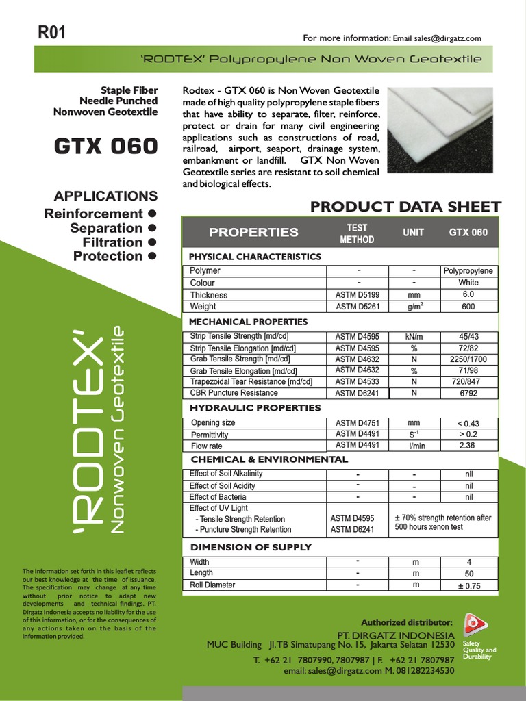 Spec Geo Bag PDF | PDF | Nonwoven Fabric | Materials