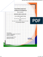 Fostac Food Safety Supervisor Certificate Generator