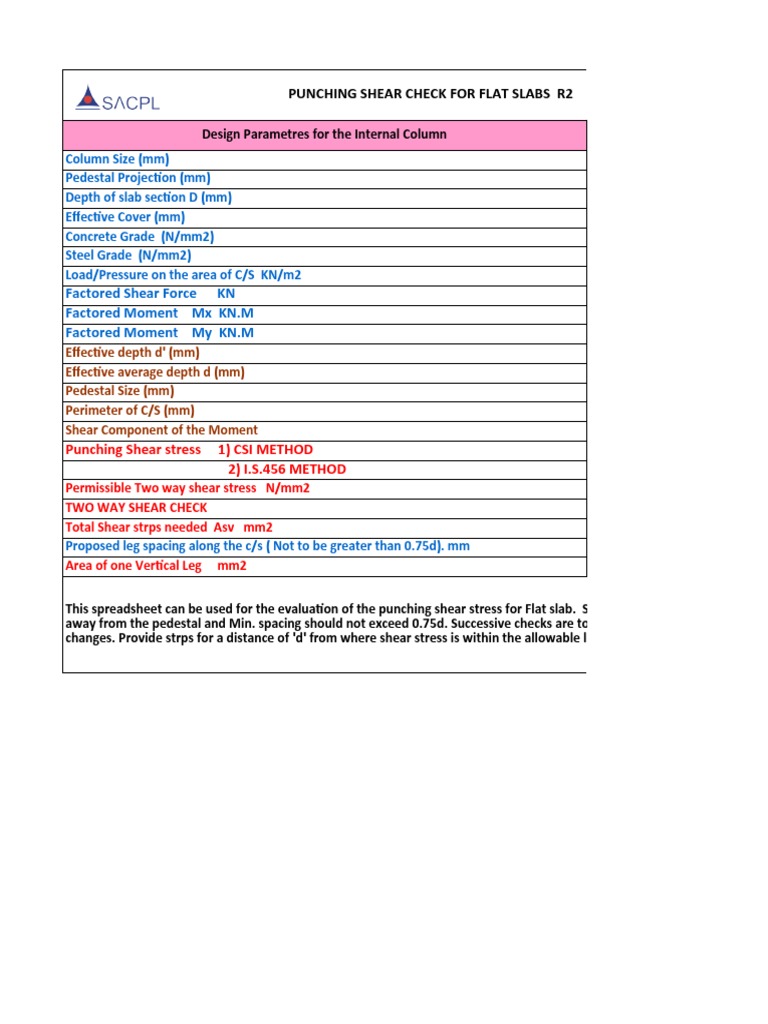 Flat Slab Punching Shear Check R2 | PDF | Classical Mechanics ...