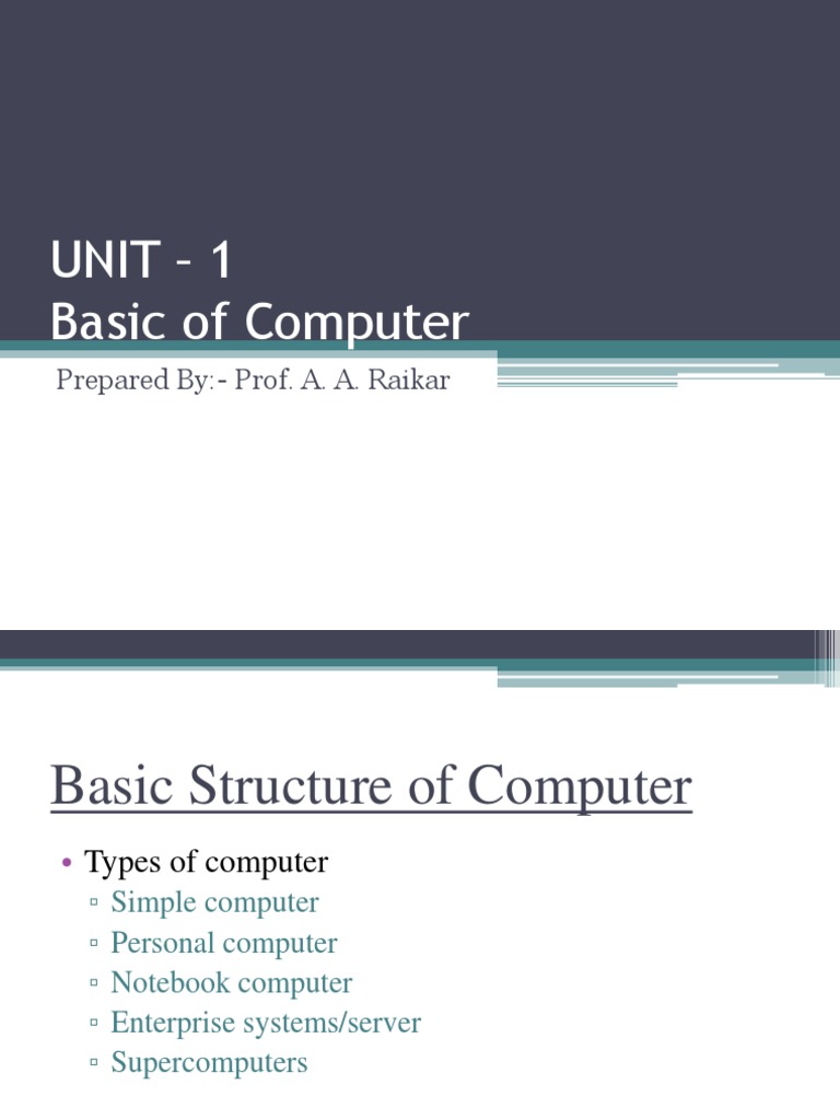 Introduction To Computer Architecture | PDF | Central Processing Unit ...