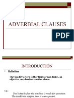 Adverbial Clauses