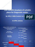 Cost Benefit Anyalysis of Suitable Place For Diagnostic Center