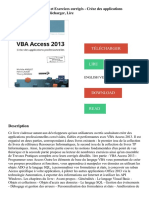 VBA Access Cours Et Exercices Corrigés - Créez Des Applications Professionnelles PDF - Télécharger, Lire