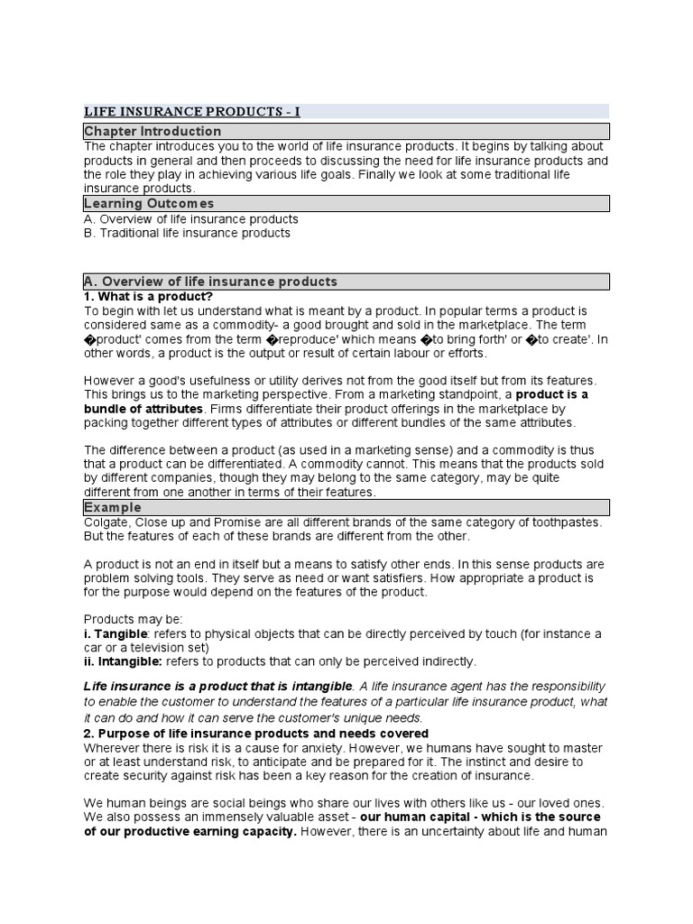 Understanding Life Insurance Products | PDF | Life Insurance | Mortgage ...
