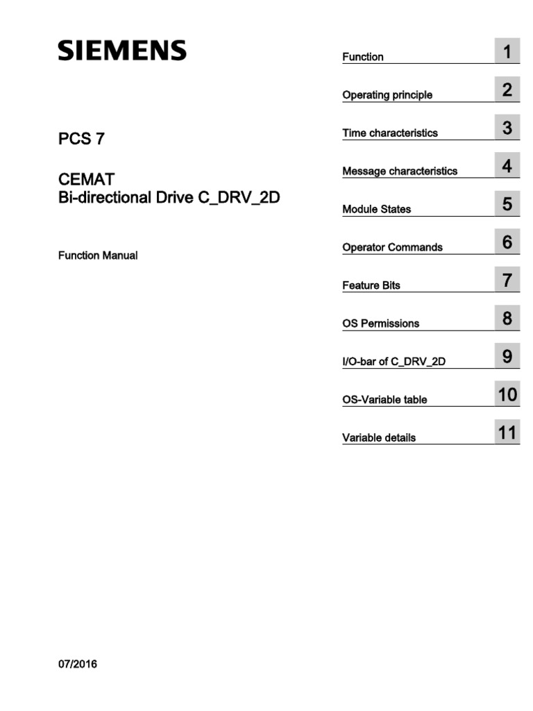 Siemens C - DRV - 2D - 009 Manual | PDF | Input/Output | Parameter ...